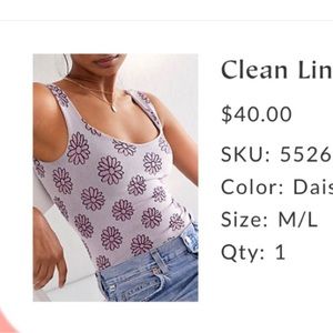 Free People daisy body suit